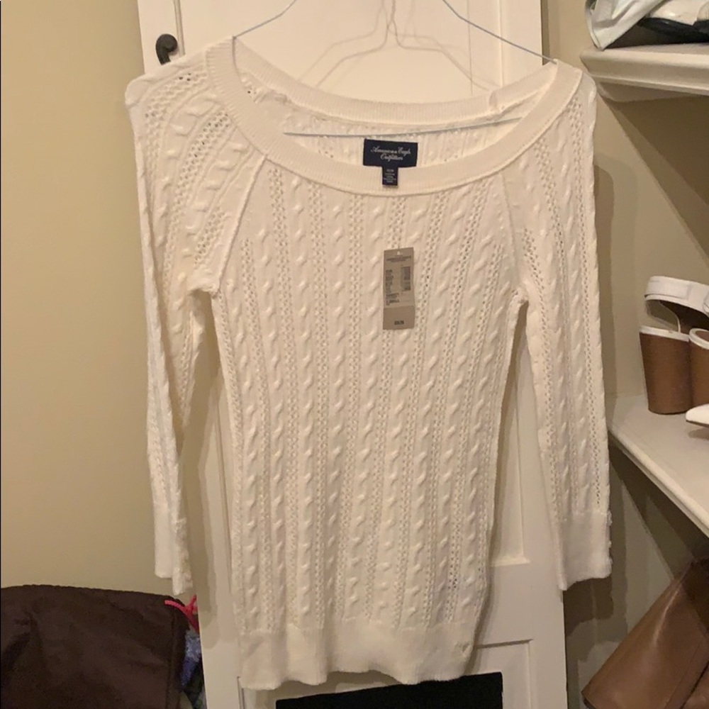 American Eagle cable sweater.